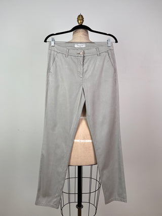 Pantalon cigarette extensible gris cendre (6/8)