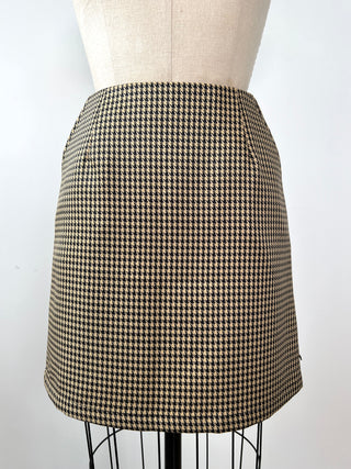 Houndstooth skirt sand / black (6)