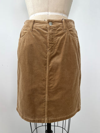 Coffee latte corduroy skirt (8)