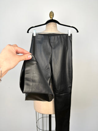 Black Faux Leather Legging Pants (XS/S)