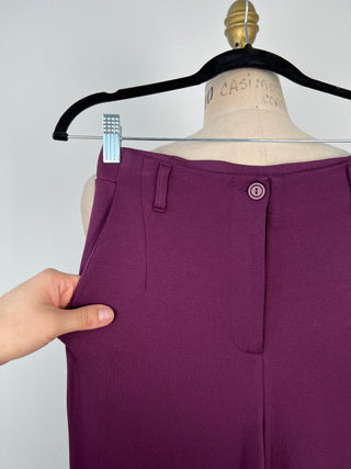 Plum Chic Flared Trousers (S)