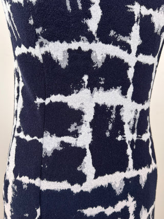 Glacier Jacquard Slit Dress Navy (M)