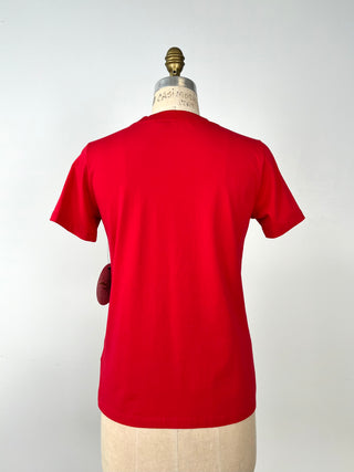 Red T-shirt with "LESS BUT BETTER" embroidery (6)