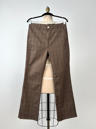 Pantalon tartan cacao en " coton velours "  (28)