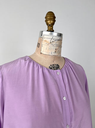 Lavender blouse with rhinestone buttons (6)