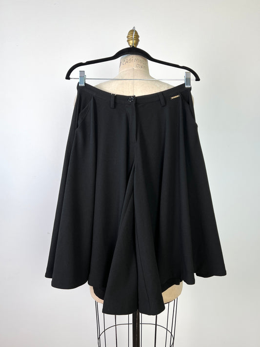 Jupe culotte noire ample lavable (XS)