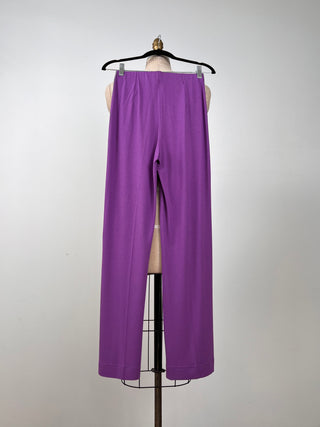 Pantalon mauve à taille élastique (2)