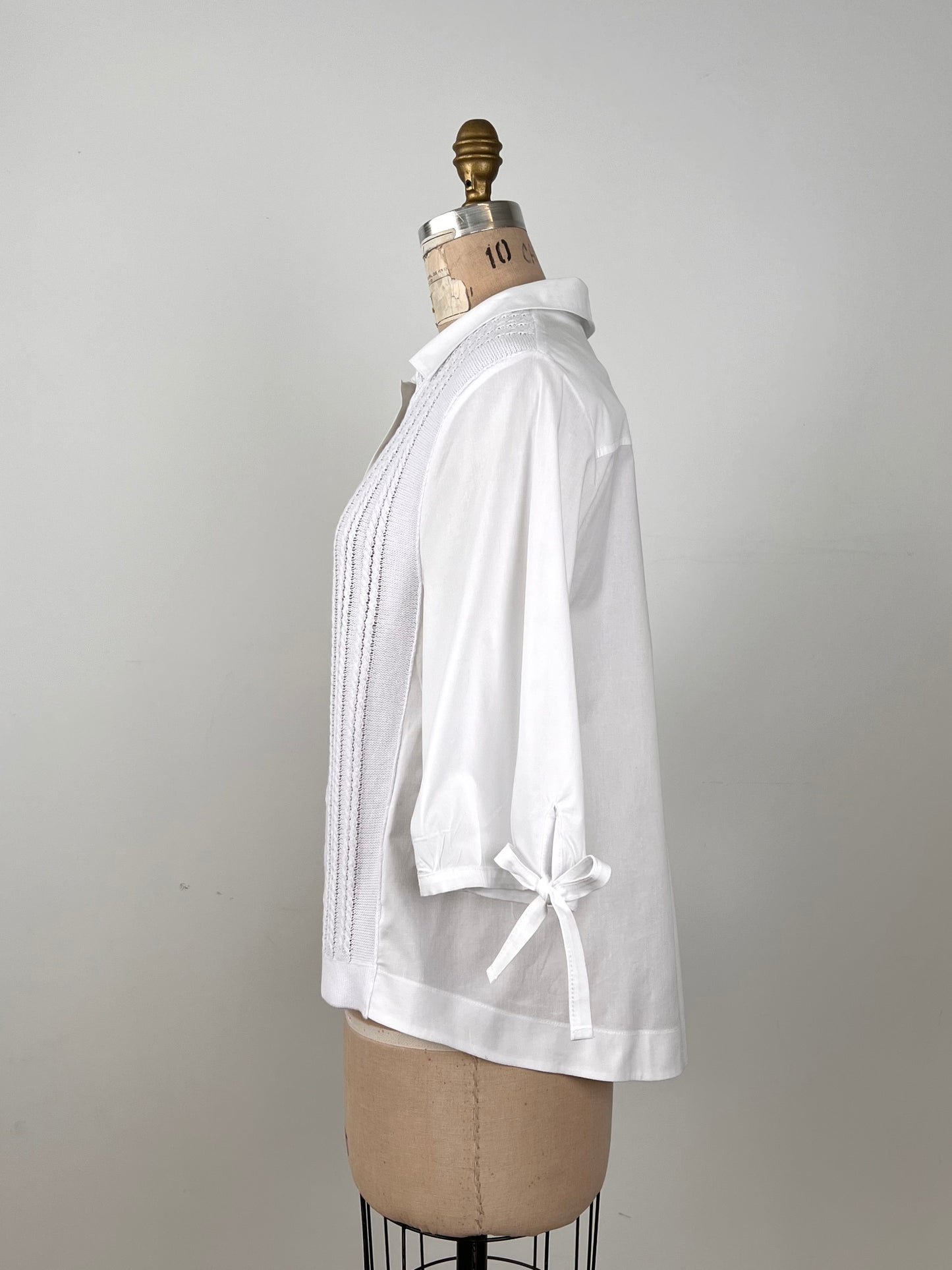 Chandail chemisier en coton blanc (M+XL)