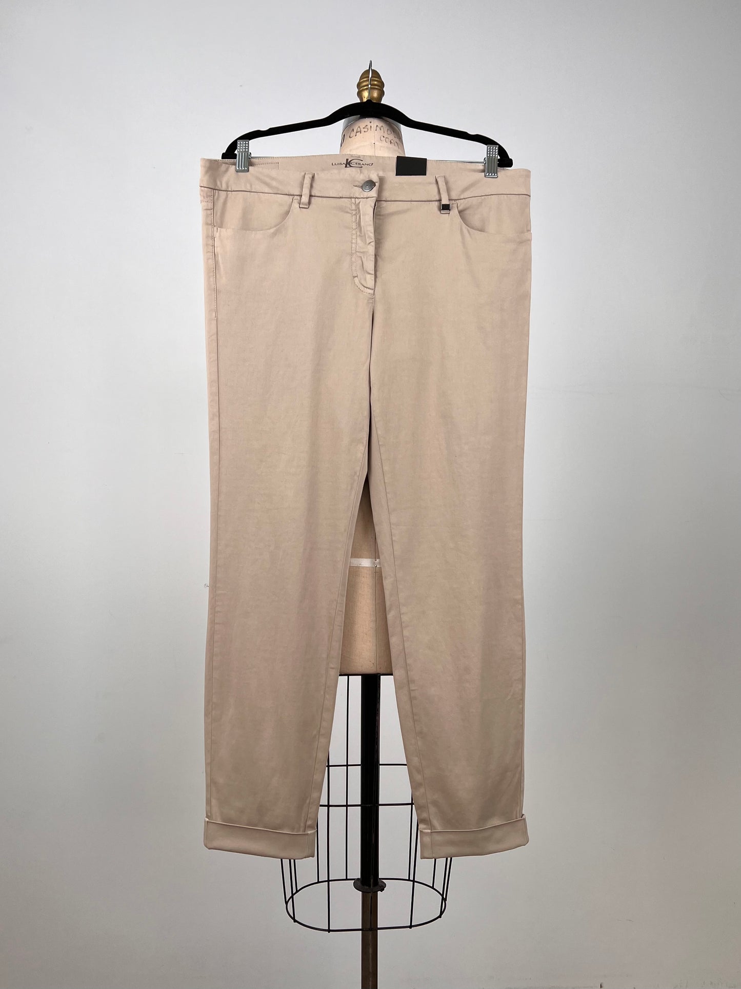 Pantalon extensible en coton sable (16)