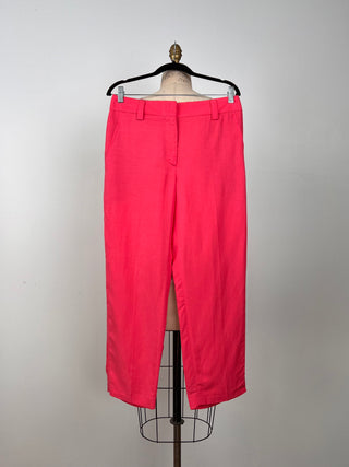 Pantalon droit en tissage fraise (8)