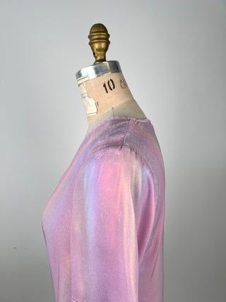 Rainbow Holographic Lilac Ruffle Blouse (6) *imp*