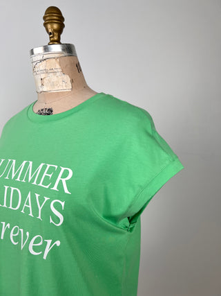 Green t-shirt “SUMMER FRIDAYS forever” (6)