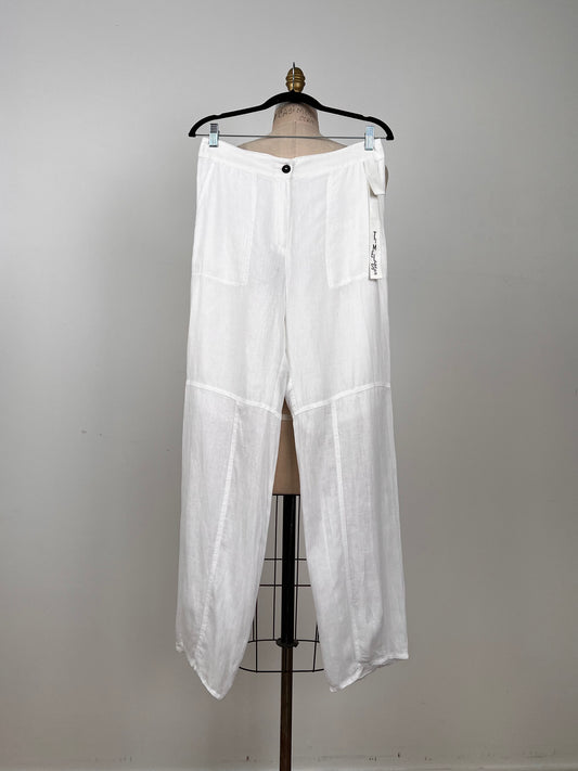 Pantalon en lin blanc Timeless (S)