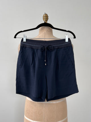 Short sport soyeux marine (4)