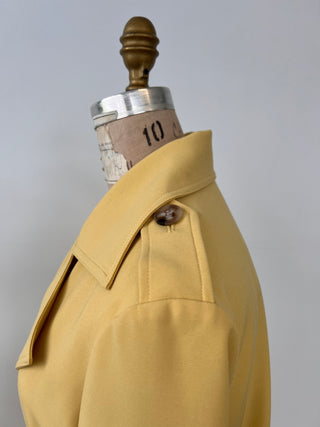 Yellow Asymmetric Detail Trench Coat (6)