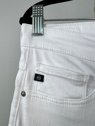 Pantalon cigarette en denim blanc (31)