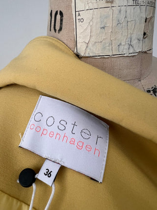 Yellow Asymmetric Detail Trench Coat (6)