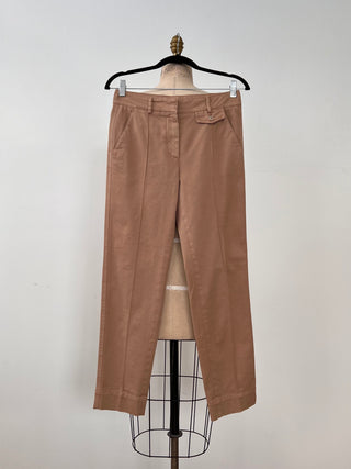 2101TO1894 - Straight pants in taupe twill cotton (4)