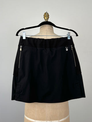 Black chic sport skirt shorts (S)