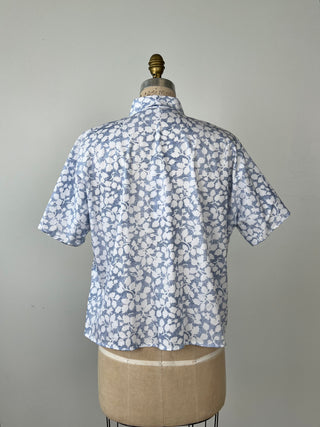 Chemisier oversized bleu floral (6)