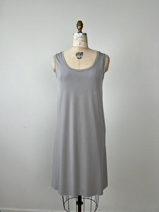 Ensemble robe et top en microfibre gris perle (S)