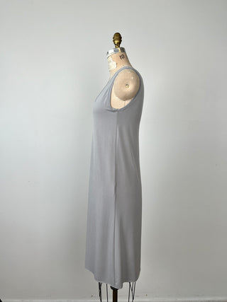 Ensemble robe et top en microfibre gris perle (S)