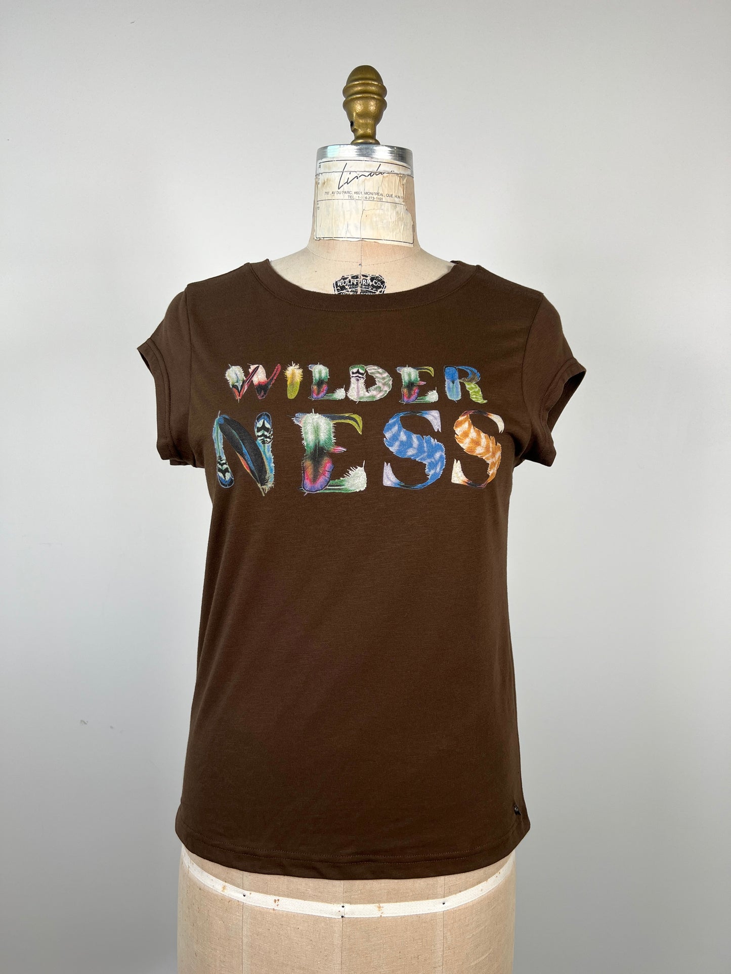 T-shirt brun ourson WILDERNESS (S)