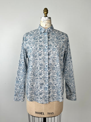 White blouse with blue floral print (12)