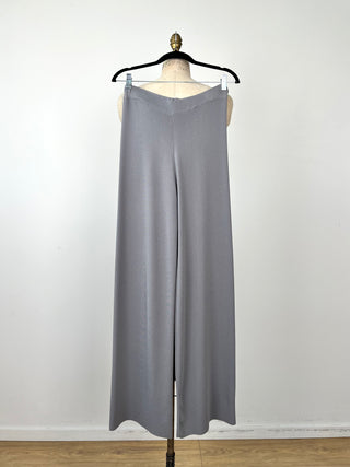 Blue-gray knitted palazzo pants (6)