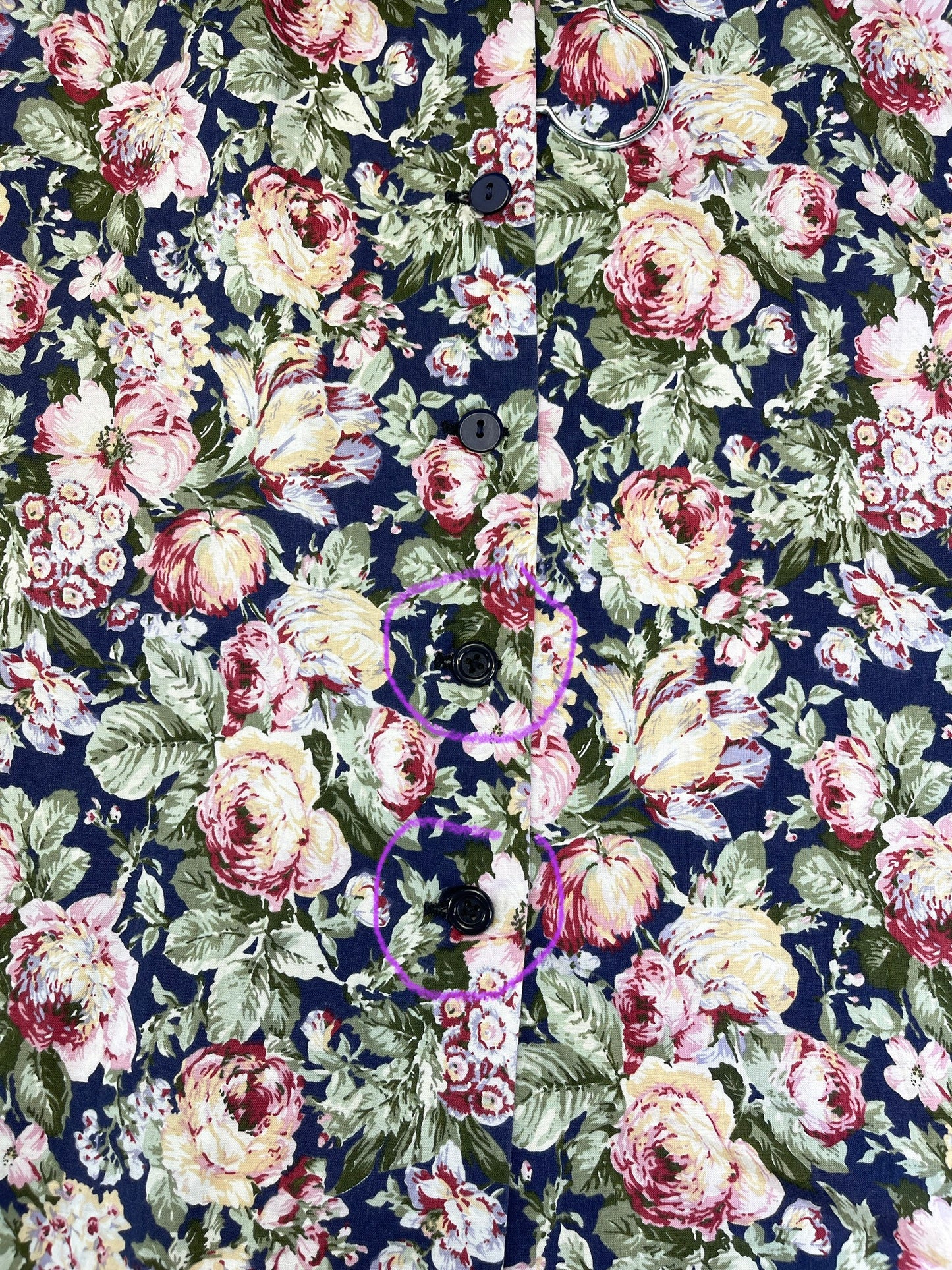 Robe chemisier vintage florale (M)