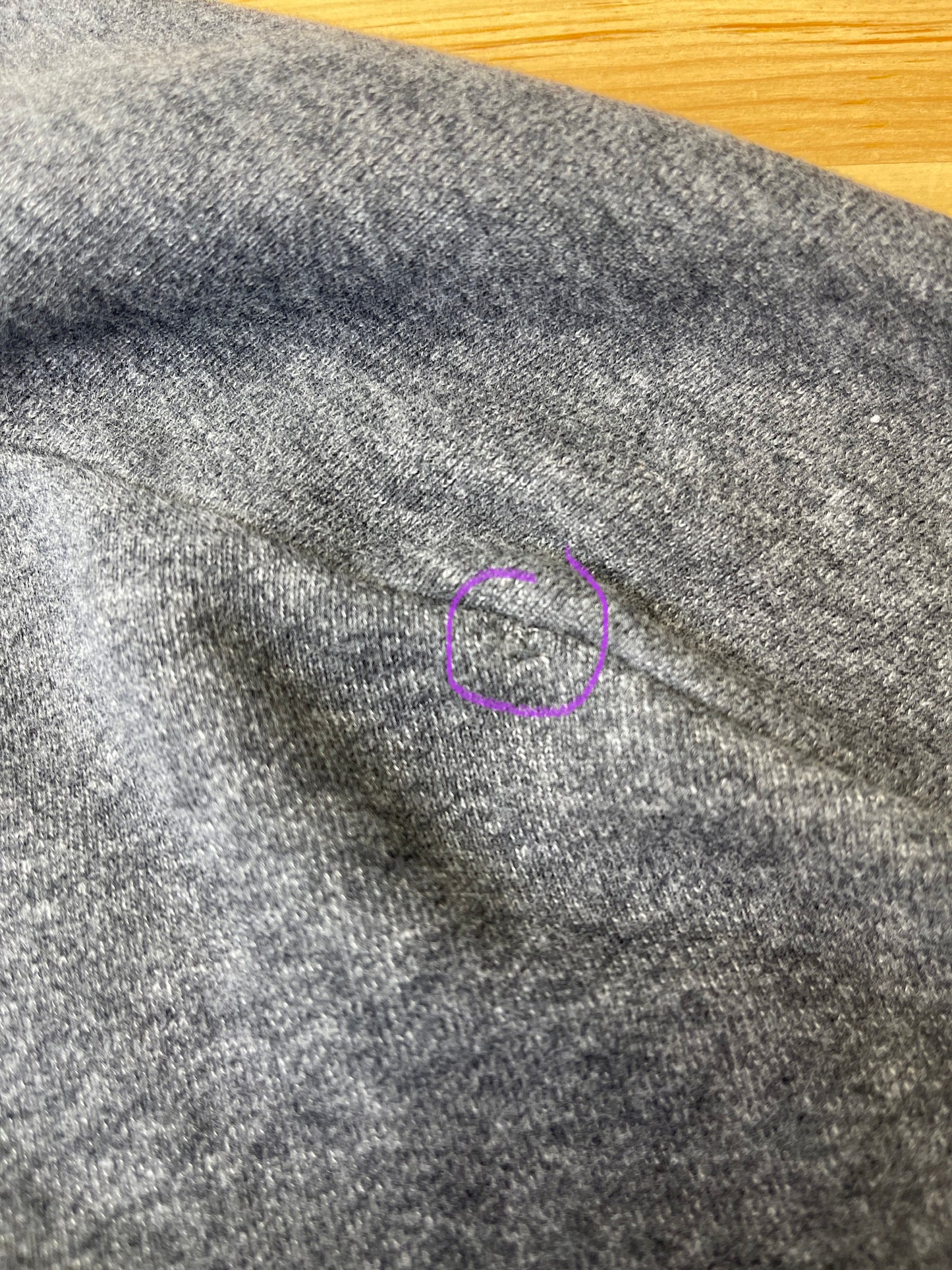 Robe épurée gris ardoise en molleton de coton (XS)