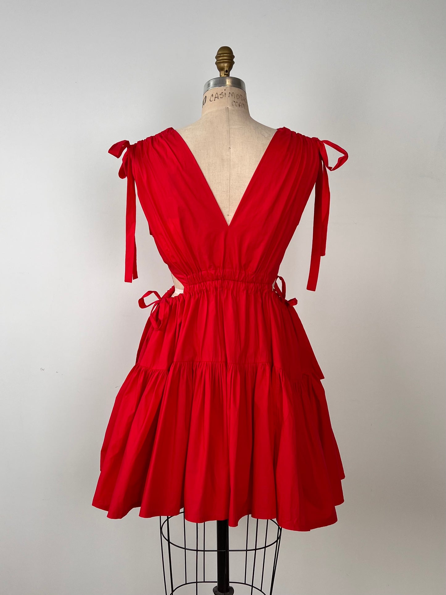 Robe coquelicot en popeline de coton (S+M)