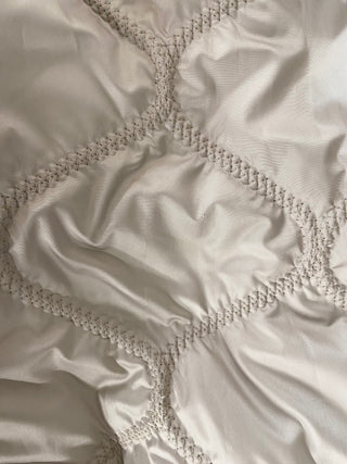 Manteau sable rosé enfilable matelassé fausse fourrure (S-M)