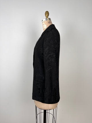 Black blazer with tone-on-tone butterfly jacquard (6)