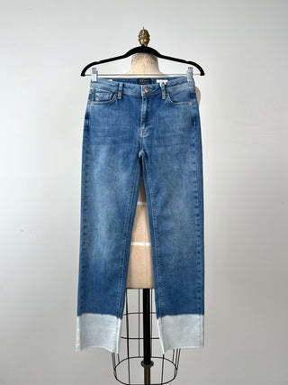 Washed Hem Denim Pants (XS)