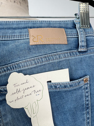 Pantalon en denim à ourlets délavés (XS)