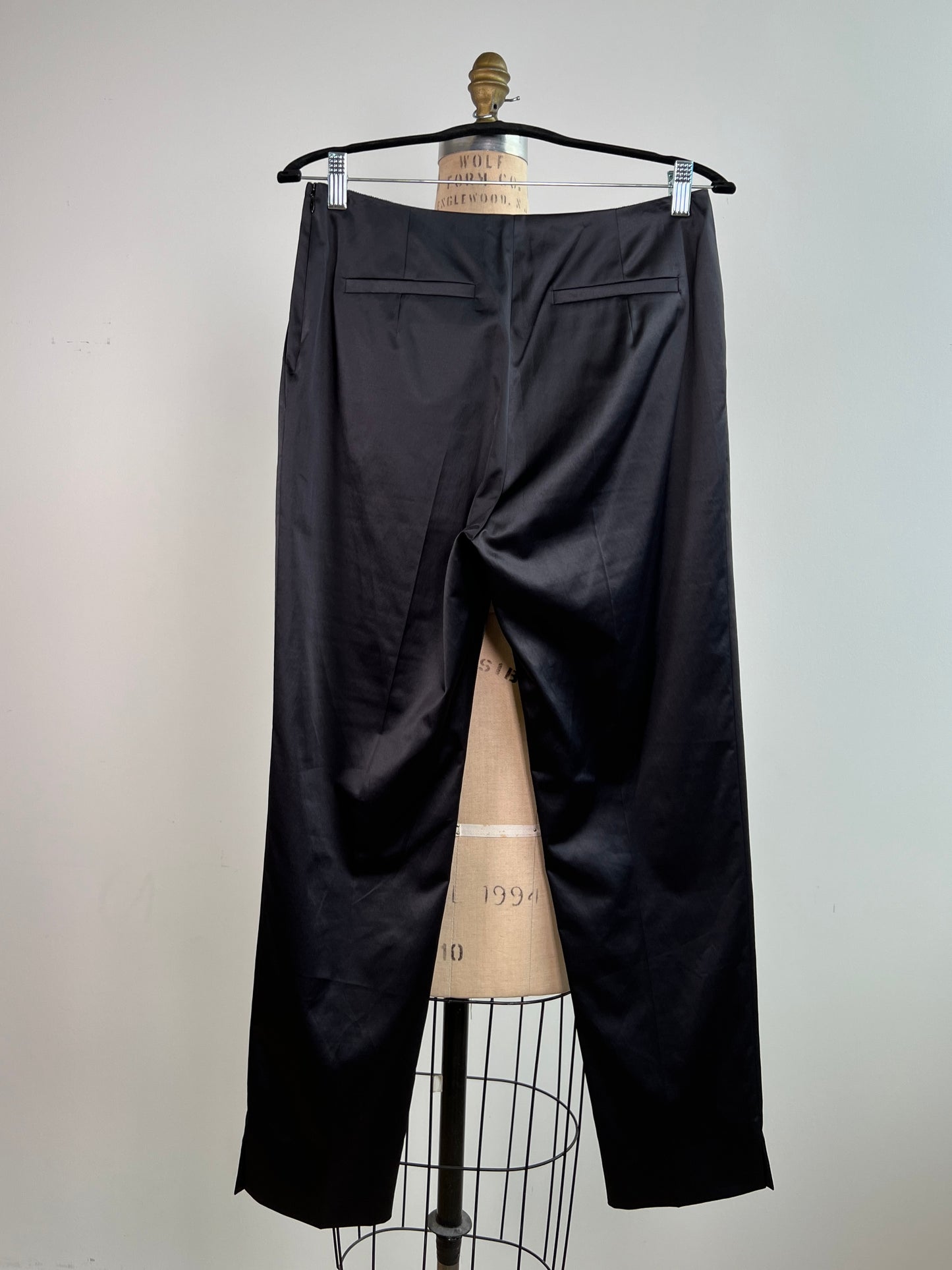 Pantalon tailleur en satin blue/black (6)