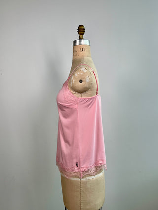 Pink camisole with matching lace trim (multiple colors!)