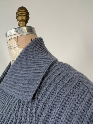 Washable Slate Blue Knit Jacket (6-10)