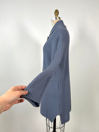 Veste en tricot bleu ardoise lavable (6 à 10)