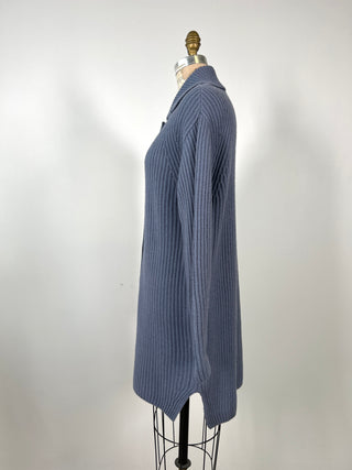 Veste en tricot bleu ardoise lavable (6 à 10)