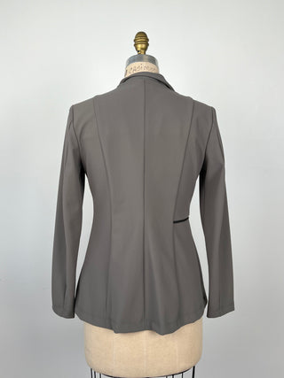 Washable Slate Microfiber Asymmetric Blazer (S+M)