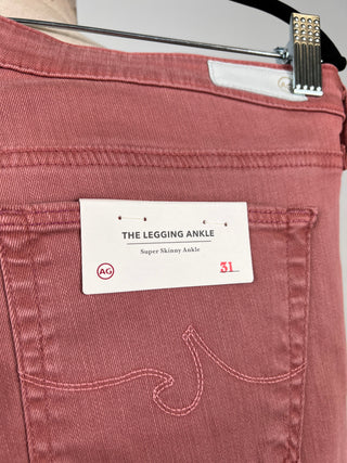 Boudoir pink denim skinny pants (31)