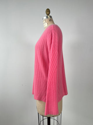 Washable pink pure cashmere sweater (S)