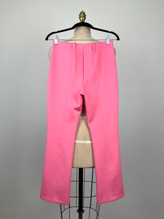 Pantalon bootcut techno chic rose bonheur (XS+S)