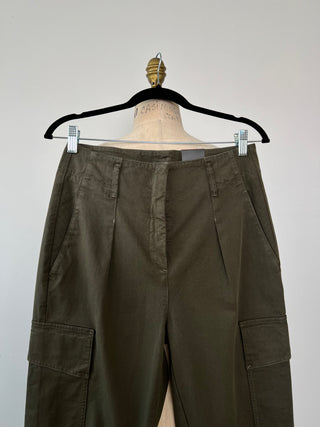 Khaki Quilted Cotton Cargo Pants (8+12)