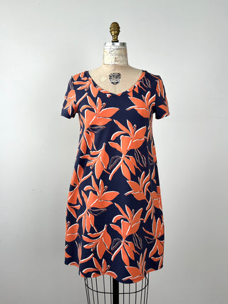 Robe à feuillage tropical lavable (XS à XL)