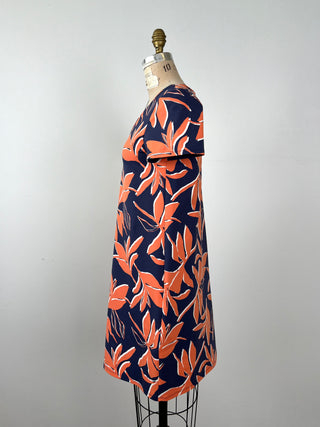 Robe à feuillage tropical lavable (XS à XL)