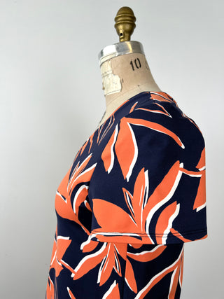 Robe à feuillage tropical lavable (XS à XL)