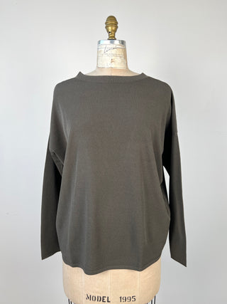 Khaki open back sweater (XS to L)